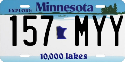 MN license plate 157MYY