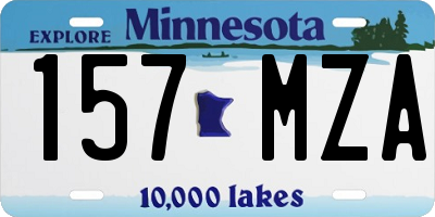 MN license plate 157MZA