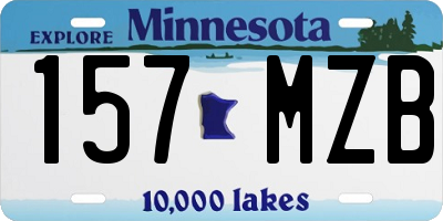 MN license plate 157MZB