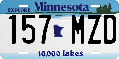 MN license plate 157MZD