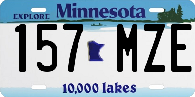 MN license plate 157MZE