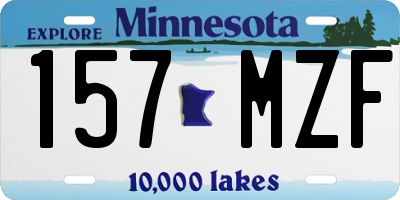 MN license plate 157MZF