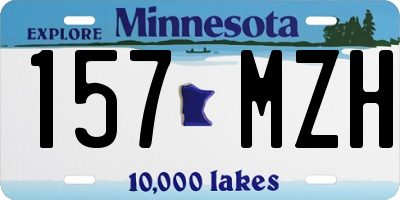 MN license plate 157MZH