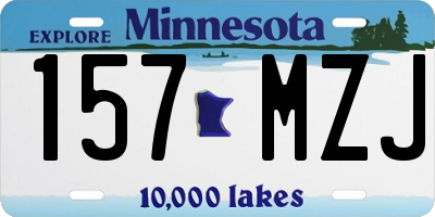 MN license plate 157MZJ