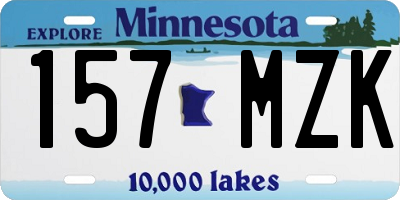 MN license plate 157MZK