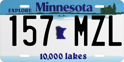 MN license plate 157MZL