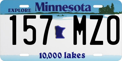 MN license plate 157MZO