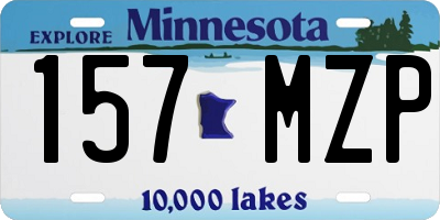 MN license plate 157MZP