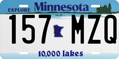 MN license plate 157MZQ
