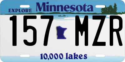 MN license plate 157MZR