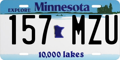 MN license plate 157MZU