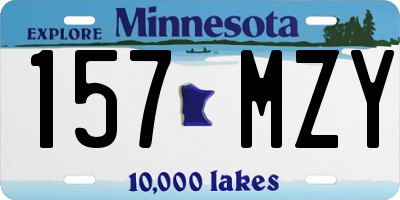MN license plate 157MZY