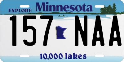 MN license plate 157NAA