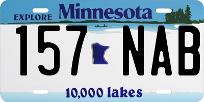 MN license plate 157NAB
