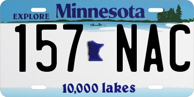 MN license plate 157NAC