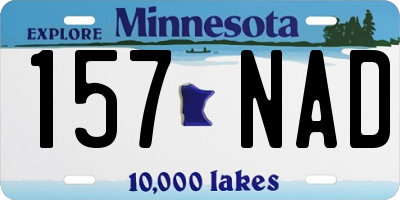 MN license plate 157NAD
