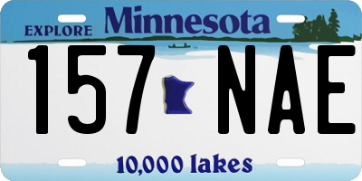 MN license plate 157NAE
