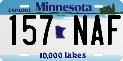 MN license plate 157NAF