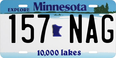 MN license plate 157NAG