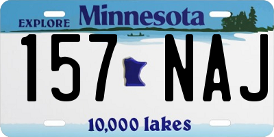 MN license plate 157NAJ