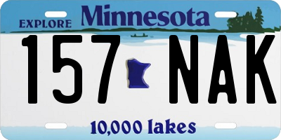 MN license plate 157NAK