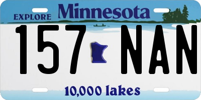 MN license plate 157NAN