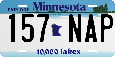MN license plate 157NAP