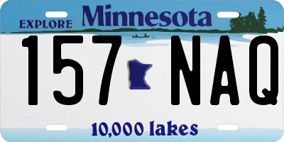 MN license plate 157NAQ
