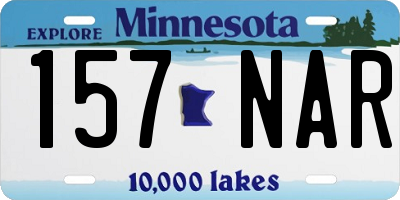 MN license plate 157NAR