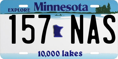 MN license plate 157NAS