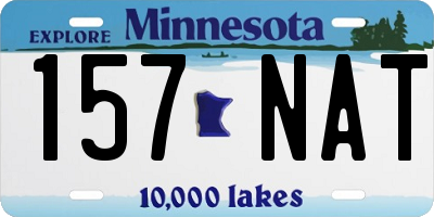 MN license plate 157NAT