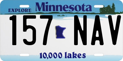MN license plate 157NAV
