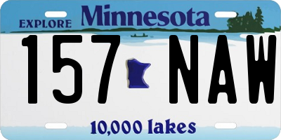 MN license plate 157NAW