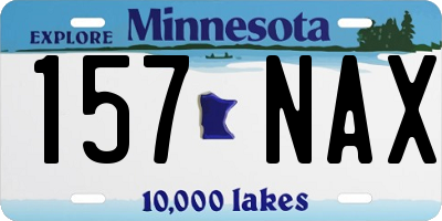 MN license plate 157NAX