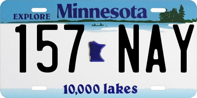 MN license plate 157NAY