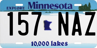 MN license plate 157NAZ