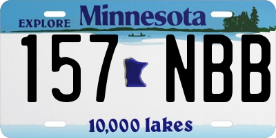 MN license plate 157NBB
