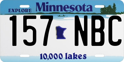 MN license plate 157NBC