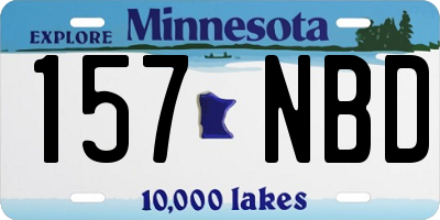 MN license plate 157NBD