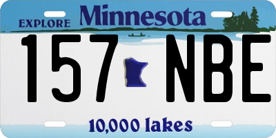 MN license plate 157NBE