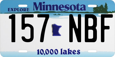 MN license plate 157NBF