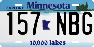 MN license plate 157NBG