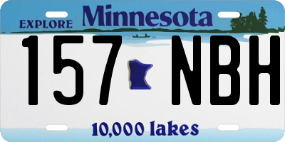 MN license plate 157NBH