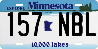MN license plate 157NBL