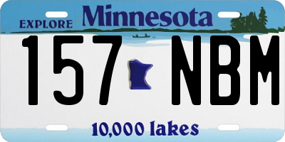 MN license plate 157NBM