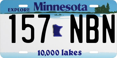 MN license plate 157NBN