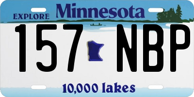 MN license plate 157NBP