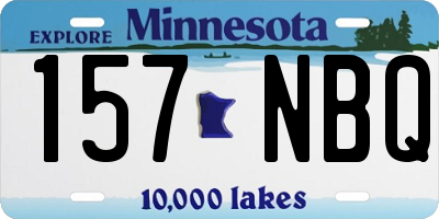 MN license plate 157NBQ