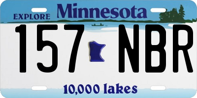 MN license plate 157NBR