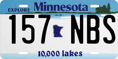 MN license plate 157NBS